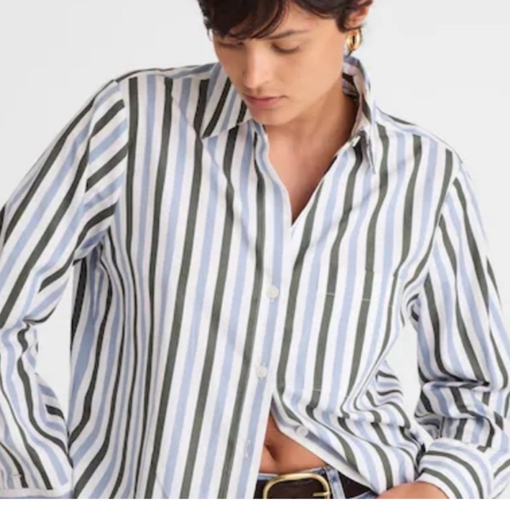 Madewell women’s  Multi-Striped Button Down Shirt